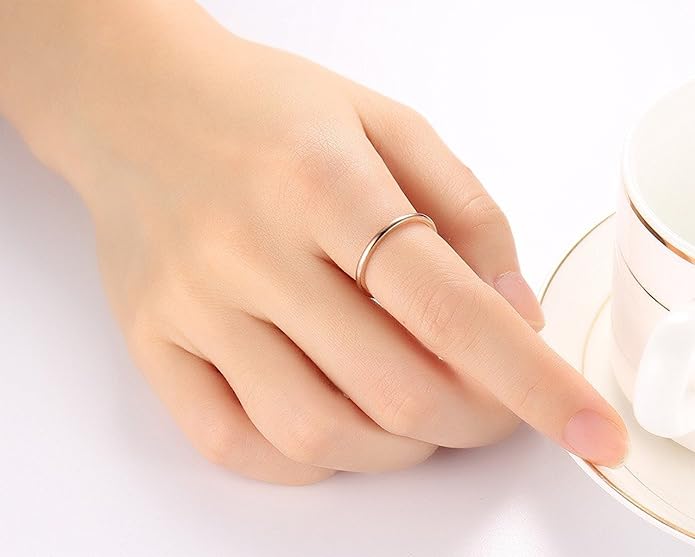 TRUMIUM 2mm 4mm 6mm 8mm Tungsten Wedding Band Ring for Men Women Gold/Rose Gold/Silver Domed High Polish Comfort Fit 4-15