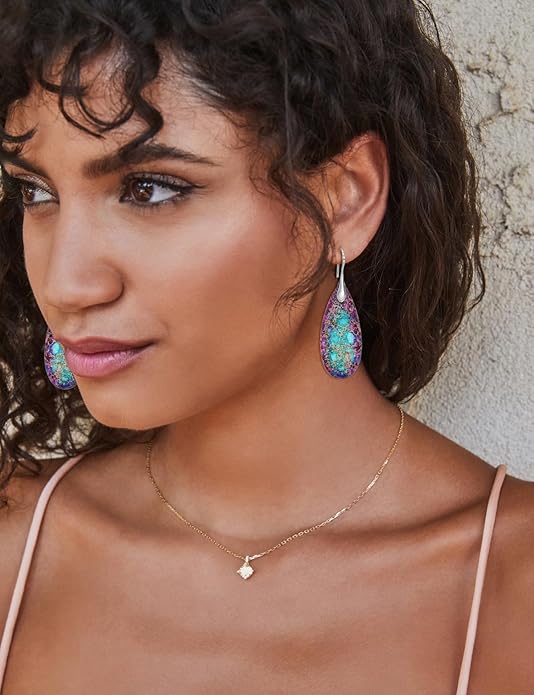 Natural Stone Earrings Waterdrop Stone Dangle Earrings for Women