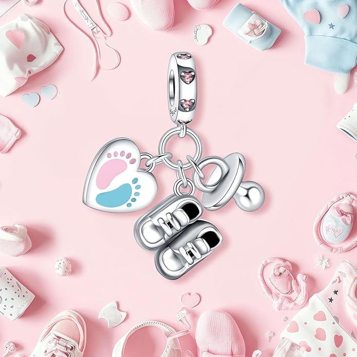 Annmors Charms for Bracelets Family Animal Safety Chains Nature Dangle for Women Bracelets & Necklace Pendant