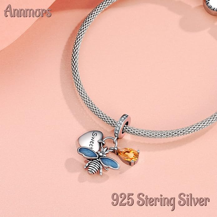Annmors Charms for Bracelets Family Animal Safety Chains Nature Dangle for Women Bracelets & Necklace Pendant