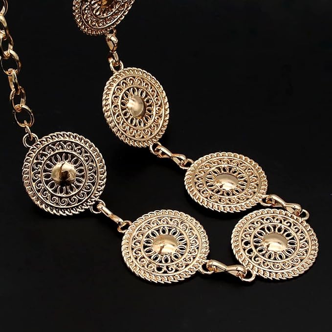 Women's Chain Belt Metal Waist Belt Chunky Belly Link Belt