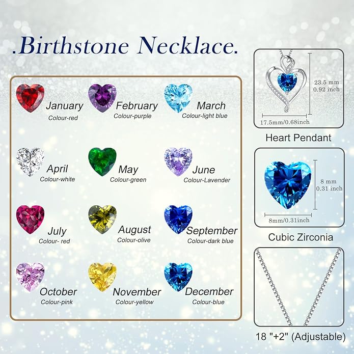 Heart Necklaces for Women 925 Sterling Silver Pendant Necklace Rose Gold Plated White Gold/14K Gold Plated Love Necklace for Her Girlfriend Wife Valentines Day Birthday Women Jewelry 18"+2"