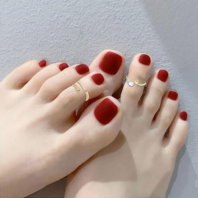 14K Gold Filled Toe Rings for Women Adjustable Toe Ring Band Rings Flower CZ Celtic Knot Comfort-Fit Open Toe Rings Beach Foot Jewelry for Summer