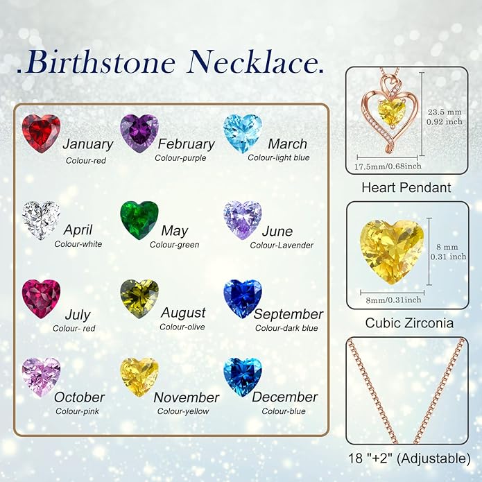 Heart Necklaces for Women 925 Sterling Silver Pendant Necklace Rose Gold Plated White Gold/14K Gold Plated Love Necklace for Her Girlfriend Wife Valentines Day Birthday Women Jewelry 18"+2"