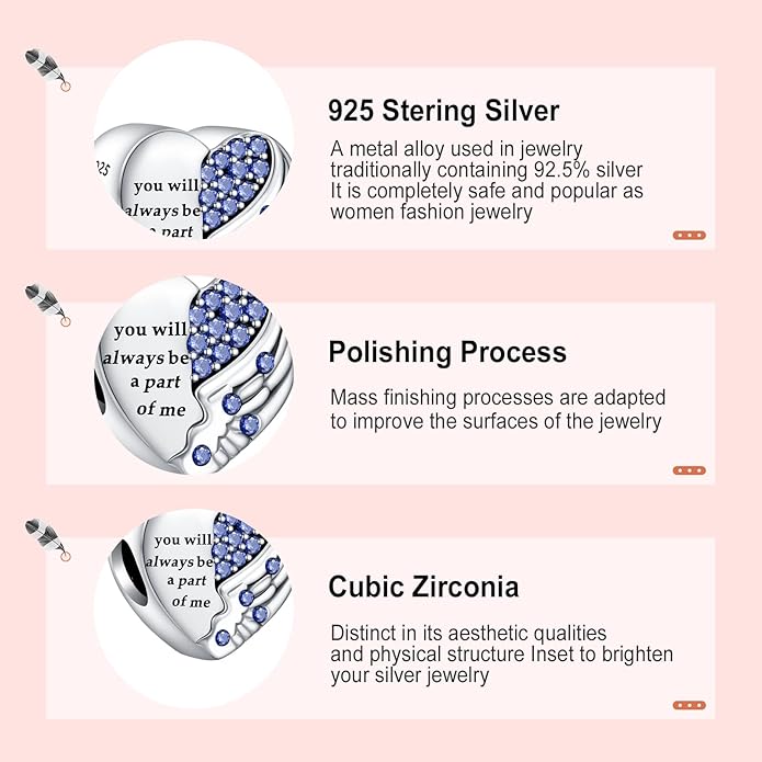 Annmors Charms for Bracelets Family Animal Safety Chains Nature Dangle for Women Bracelets & Necklace Pendant