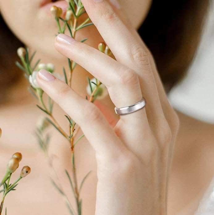 TIGRADE Titanium Rings 4MM 6MM 8MM 10MM Wedding Band in Comfort Fit Matte for Men Women Size 3-15