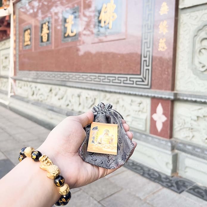 Feng Shui Bracelet 24K Gold Plated PiXiu, Colored Eyes Obsidian Dragon Protection Bracelet Meditation Decompression Prayer Beads Lucky Wealth Bracelets for Men Women(12mm)