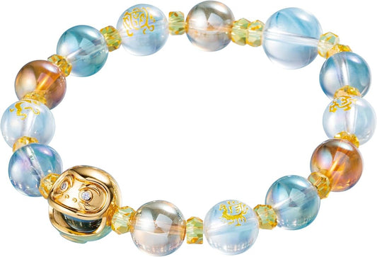 Japan money luck feng shui Daruma bracelet wealth friendship Japanese traditional lucky charm good fortune unisex 6-8 inches stretch