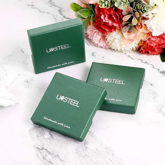 Ursteel Ankle Bracelets for Women, 14K Gold Plated Dainty Layered Heart Initial Anklets for Women Gifts