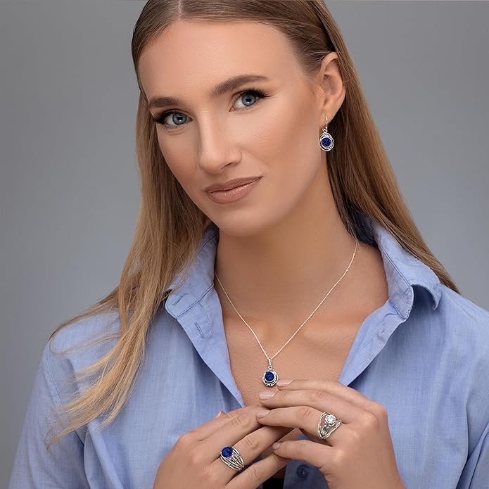 JEAN RACHEL JEWELRY 925 Sterling Silver Ring - Wrap Vintage Design with Prong Set Round Cubic Zirconia - Hypoallergenic, Lead & Nickel Free - Artisan Handcrafted Statement Rings for Women