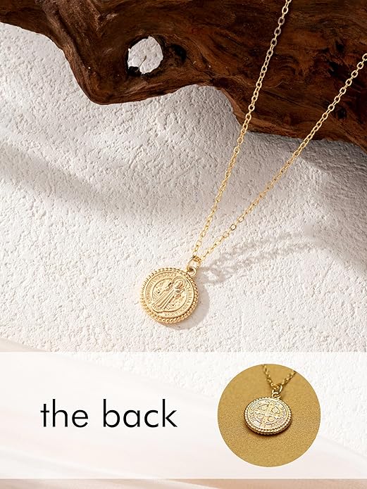 Baydurcan Dainty Gold Necklace for women - 14K Gold Plated Pendant Necklaces Gifts for Friends Sister Mother, Birthday, Christmas, Graduation, Inspirational Gifts