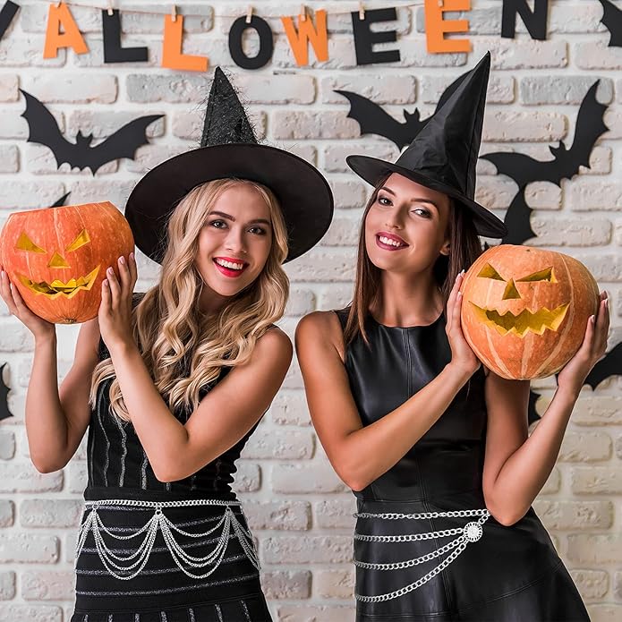 Hicarer 3 Pcs Silver Gold Waist Chain for Body Multi Layer Metal Chain Belts for Women Girls Summer Beach Jewelry Adjustable