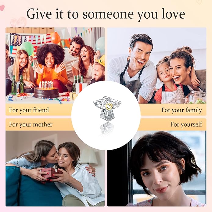 Annmors Charms for Bracelets Family Animal Safety Chains Nature Dangle for Women Bracelets & Necklace Pendant