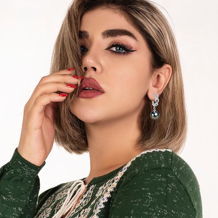 Gifts for Women: Pearls Earring for Wife, Mom, Birthday, Wedding, Christmas, Valentine's Day