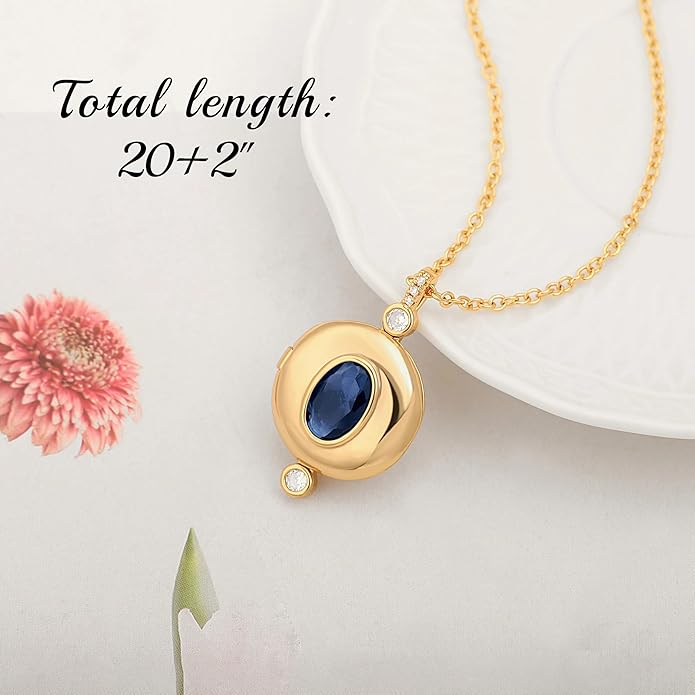 18k Gold Chain Link Necklace for Women, Baroque Pearl/Compass Pendant Necklace