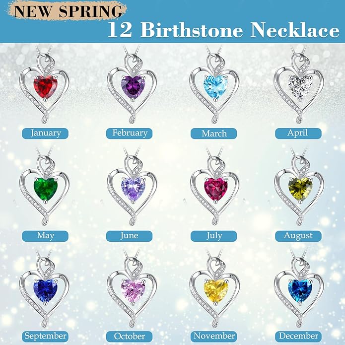 Heart Necklaces for Women 925 Sterling Silver Pendant Necklace Rose Gold Plated White Gold/14K Gold Plated Love Necklace for Her Girlfriend Wife Valentines Day Birthday Women Jewelry 18"+2"