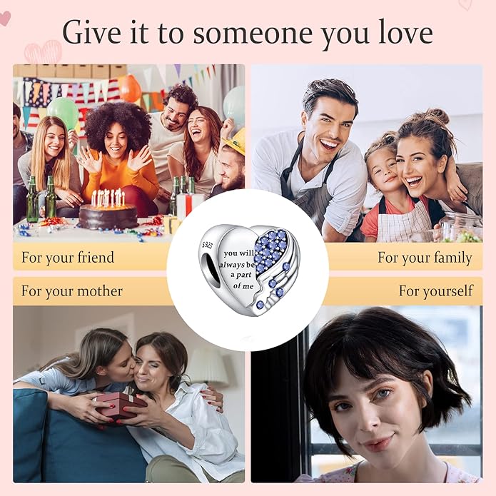 Annmors Charms for Bracelets Family Animal Safety Chains Nature Dangle for Women Bracelets & Necklace Pendant