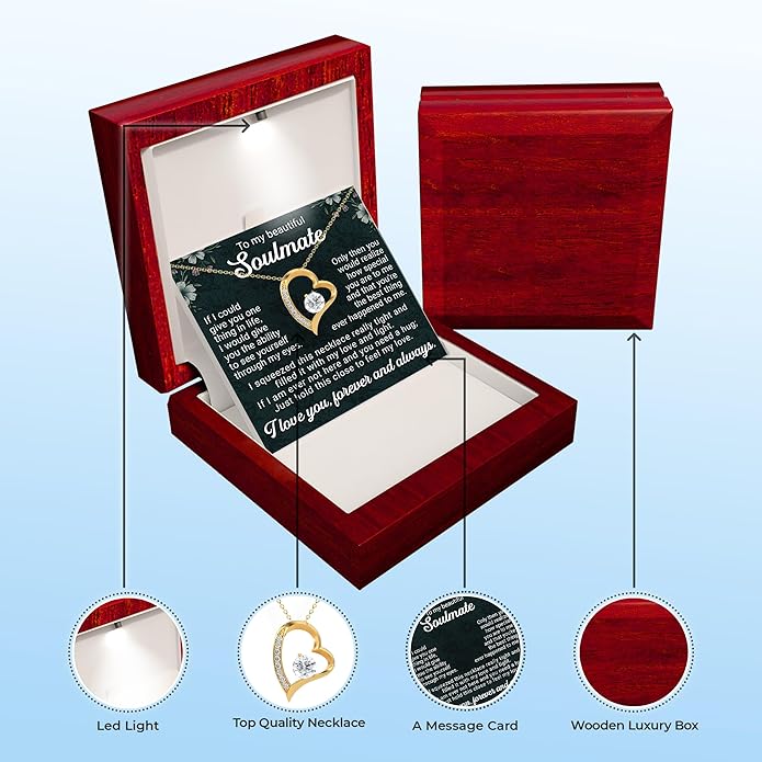 To My Beautiful Wife Necklace Hot Doe Forever Love Jewelry From Lover Husband to Beautiful Woman