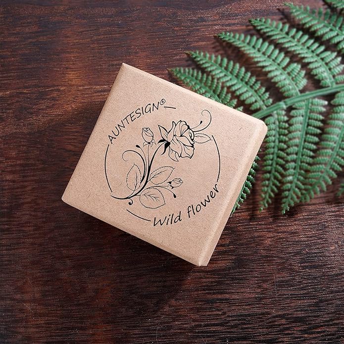 Forget-Me-Not and Queen Anne's Lace Pressed Wildflower Necklace | Birth Month Real Flower Necklace | Gold/Silver Pressed Flower Jewelry | Personalized Handmade Jewelry