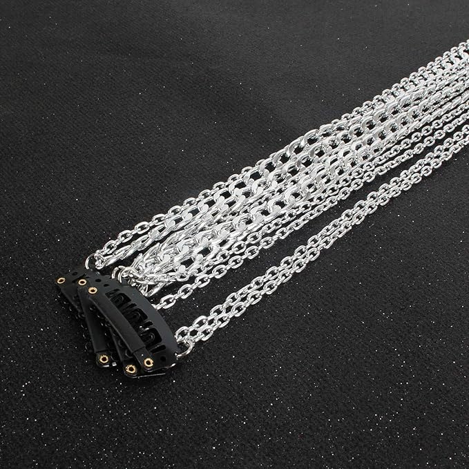 4PCS Dreadlocks Metal Tassel Ponytail Multi-Strand Hair Chain Prom Party Concave styling hair accessories hair extension chain with clip for girls and women (silver)