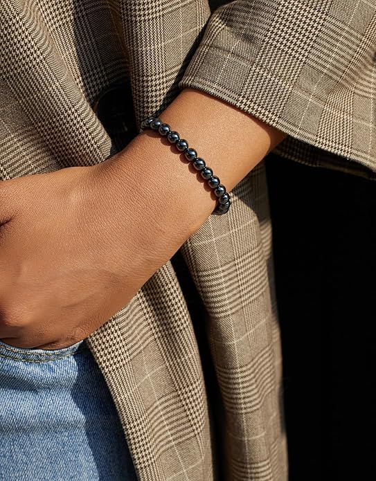 Handmade Natural Stone Beaded Stretch Bracelets,Healing Crystals Protection Bracelet,Spiritual Jewelry Gifts for Women & Men,Replacement Beads Included