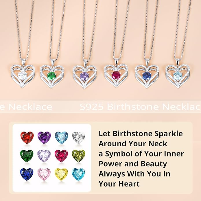 Entwined Souls Necklace - Sterling Silver Double Heart Pendant | Engraved 'I Love You Always and Forever' | Gift for Couples, Anniversary, Wedding