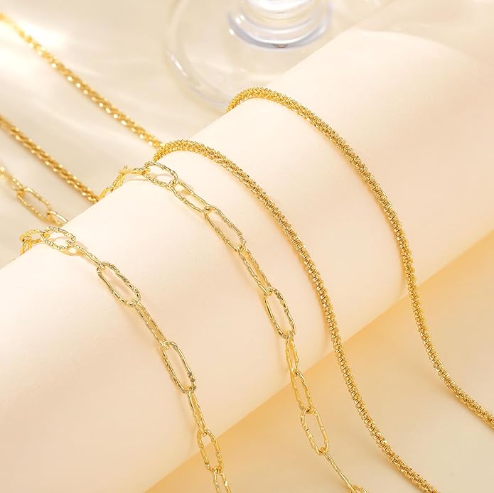 CHESKY Gold Waist Chain, 14K Gold Plated Belly Chain Adjustable Waterproof Body Chain Sexy Bikini Waist Beads for Women Satellite Beads Diamond Pearl Coin Chain Dainty Body Chain Jewelry for Women