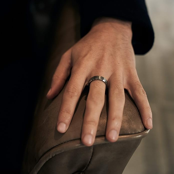 Greenpod 4MM 6MM 8MM Tungsten Carbide Engagement Ring Brushed Beveled Edge Polished Silver Wedding Band for Men Women Engraved I Love You Always & Forever Size 4-15