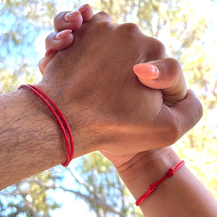 Red String Bracelet, Protection, Luck and Love, Handmade in the Holy Land, Hindu, Buddhist and East Asian Faith Symbol, Evil Eye Strand for Men and Women, Spiritual and Adjustable Bracelet, with CoA