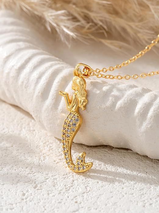 Baydurcan Dainty Gold Necklace for women - 14K Gold Plated Pendant Necklaces Gifts for Friends Sister Mother, Birthday, Christmas, Graduation, Inspirational Gifts