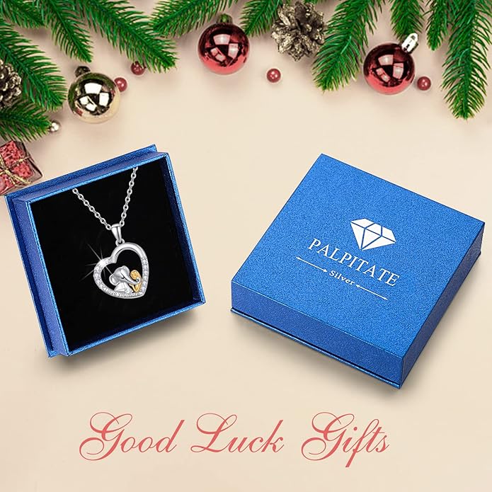 Palpitate Heart Necklaces for Women Forever Love Pendant Necklace Anniversary Valentine's Day Gifts for Lovers Wife Her Mom