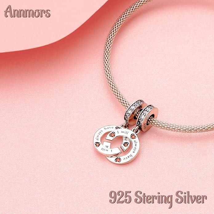 Annmors Charms for Bracelets Family Animal Safety Chains Nature Dangle for Women Bracelets & Necklace Pendant