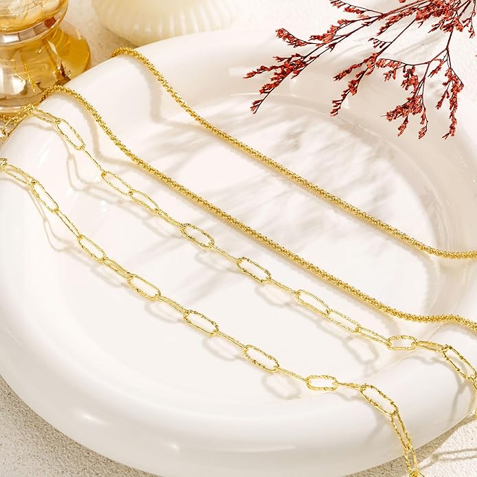 CHESKY Gold Waist Chain, 14K Gold Plated Belly Chain Adjustable Waterproof Body Chain Sexy Bikini Waist Beads for Women Satellite Beads Diamond Pearl Coin Chain Dainty Body Chain Jewelry for Women