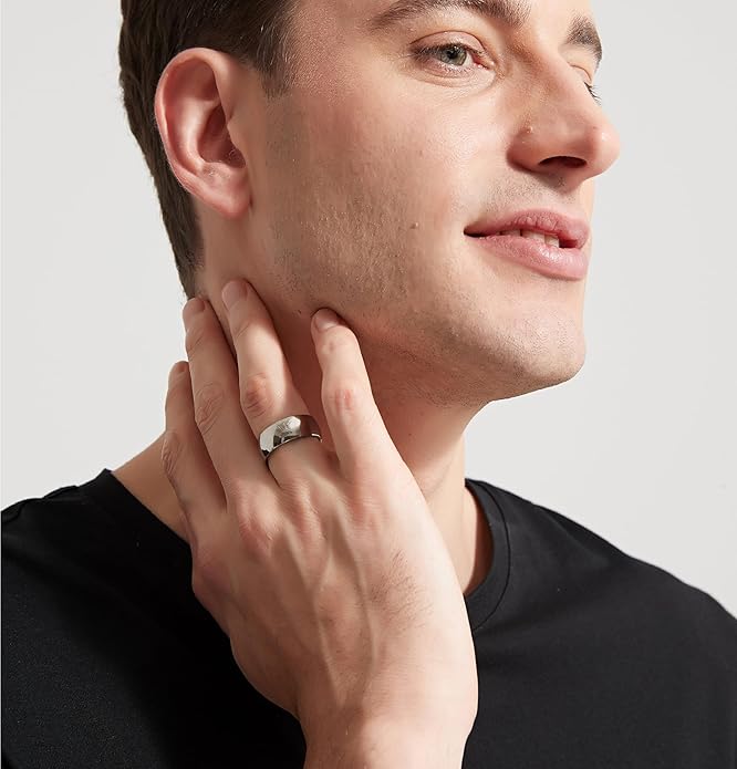 TIGRADE 2mm 4mm 6mm 8mm 10mm Titanium Ring Plain Dome High Polished Wedding Band Comfort Fit Size 3-15