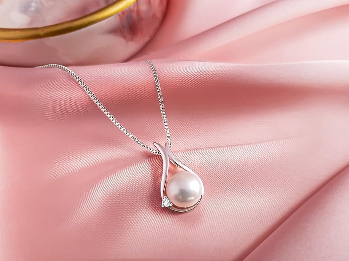 Gifts For Wife Wedding Anniversary - mothers day gifts for wife - AAA+ Real Pearl Necklaces For Women (18k Gold Platting 925 Sterling Silver) mothers necklace ideas Birthday Freshwater Pearl Necklace