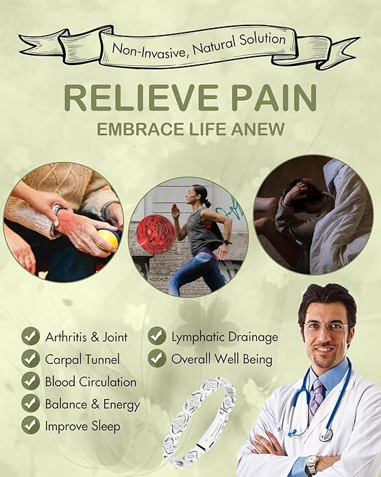 Feraco Pure Copper Bracelets for Women, Ultra Strength Magnetic Therapy Bracelet for Pain Relief with 3800 Gauss Magnets & Sparkling Cubic Zirconia, Adjustable, Infinite Clover Jewelry