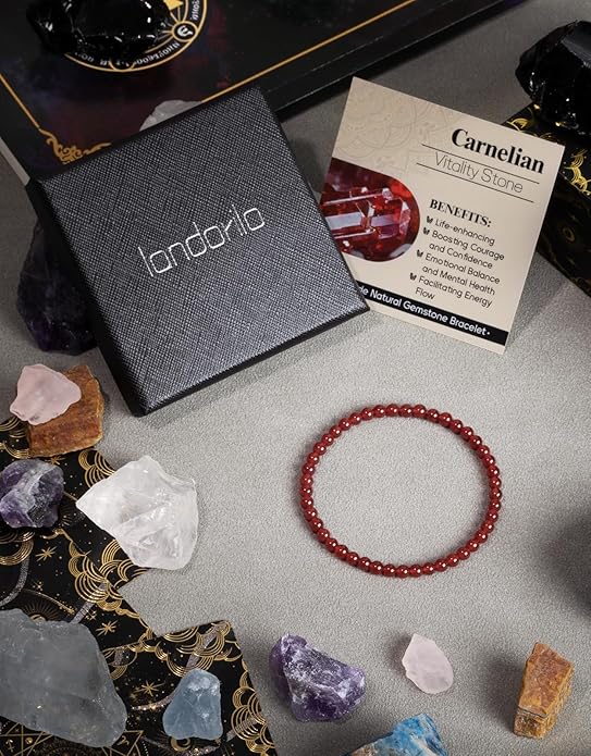 Handmade Natural Stone Beaded Stretch Bracelets,Healing Crystals Protection Bracelet,Spiritual Jewelry Gifts for Women & Men,Replacement Beads Included