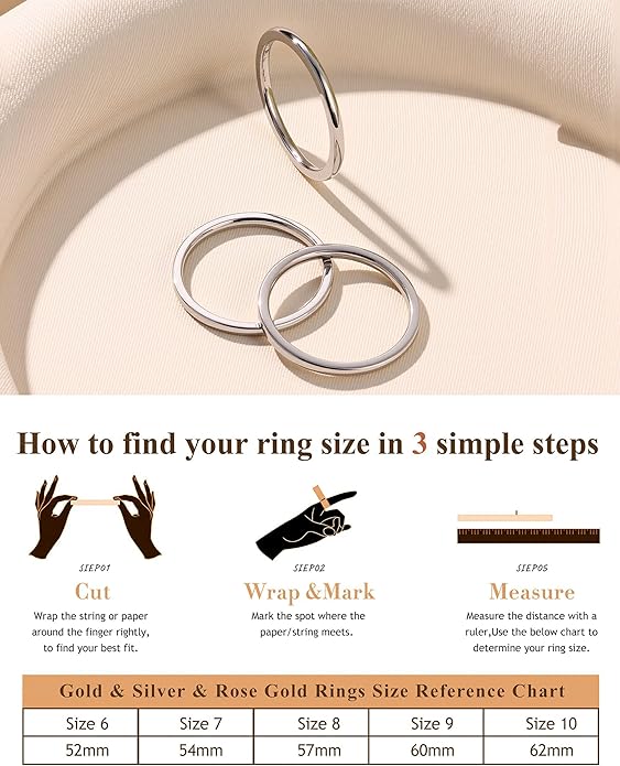 LOYALLOOK 1.5mm 14K Gold Filled Stacking Rings for Women - Stainless Steel Plain Thin Knuckle Thumb Statement Midi Band Rings - Comfort Fit Silver/Gold/Rose Tone, 3PCS