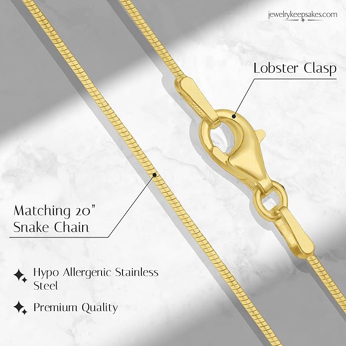 Personalized Picture Engraved Heart Pendant with 20" Chain