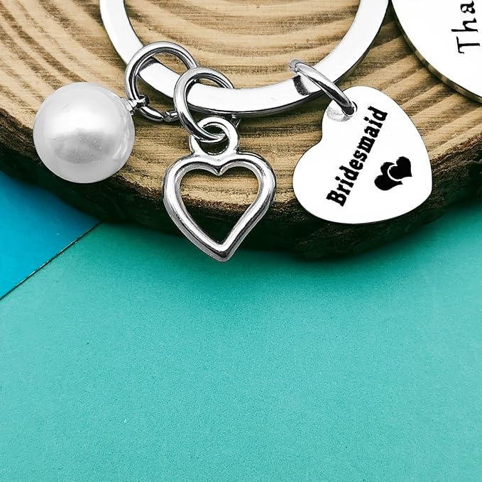 Dabihu Bridesmaid Gift from Bride Bridesmaid Keychain Maid of Honor Jewelry Wedding Bridal Party Gift
