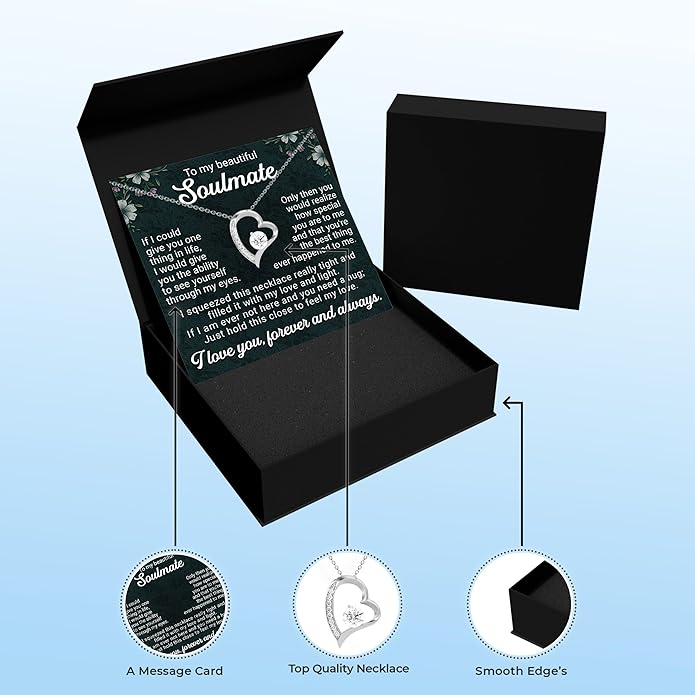 To My Beautiful Wife Necklace Hot Doe Forever Love Jewelry From Lover Husband to Beautiful Woman