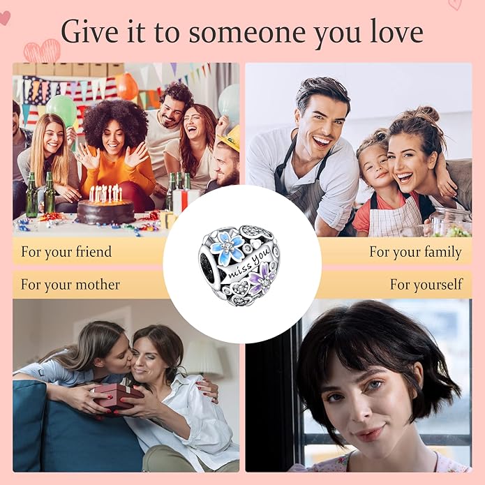 Annmors Charms for Bracelets Family Animal Safety Chains Nature Dangle for Women Bracelets & Necklace Pendant