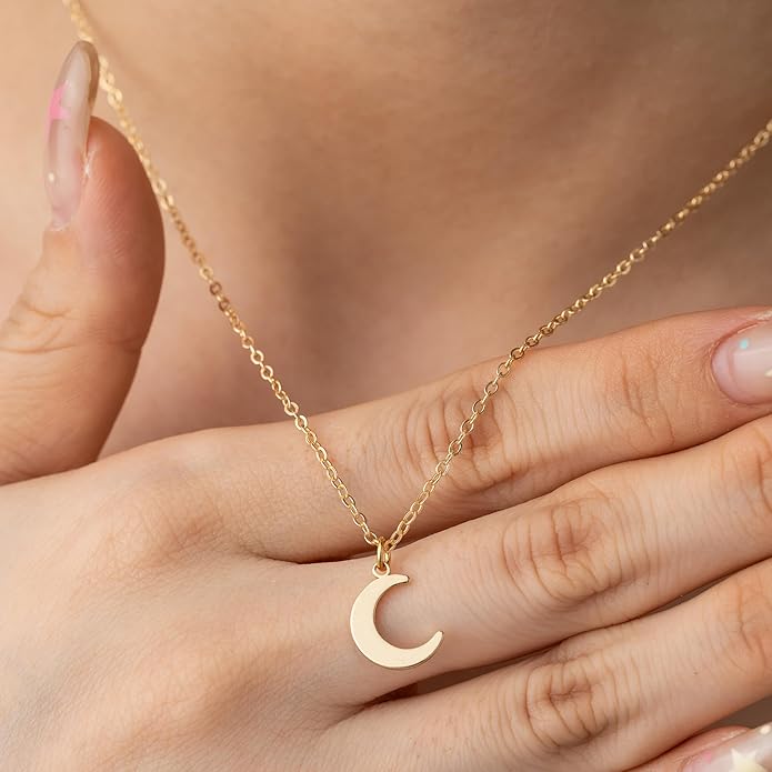 Baydurcan Dainty Gold Necklace for women - 14K Gold Plated Pendant Necklaces Gifts for Friends Sister Mother, Birthday, Christmas, Graduation, Inspirational Gifts