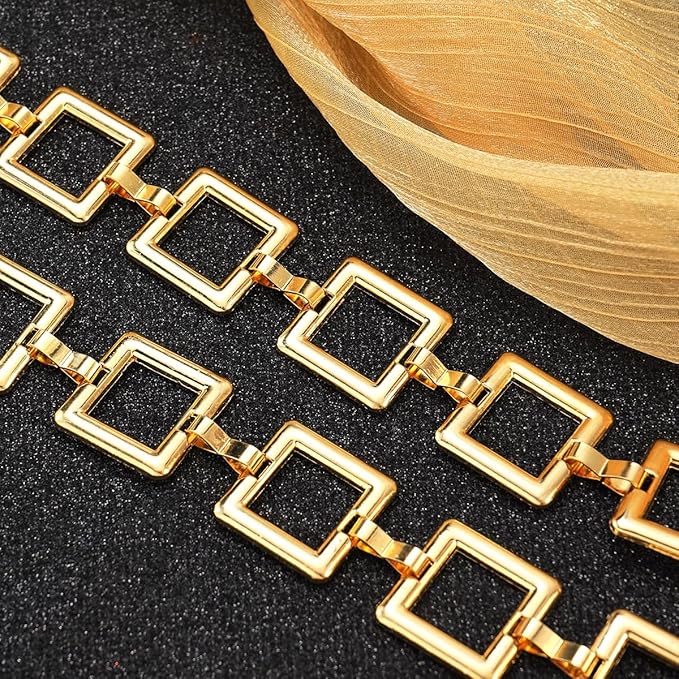 Women's Chain Belt Metal Waist Belt Chunky Belly Link Belt