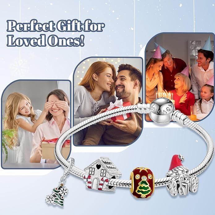 Annmors Charms for Bracelets Family Animal Safety Chains Nature Dangle for Women Bracelets & Necklace Pendant