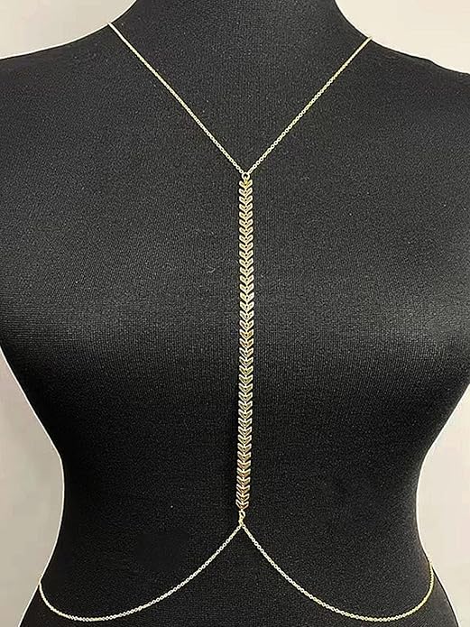 MODRSA Gold Chain Belt - Fashion Waist Chain Belt with Moon, Butterfly Rhinestone & Layered Design