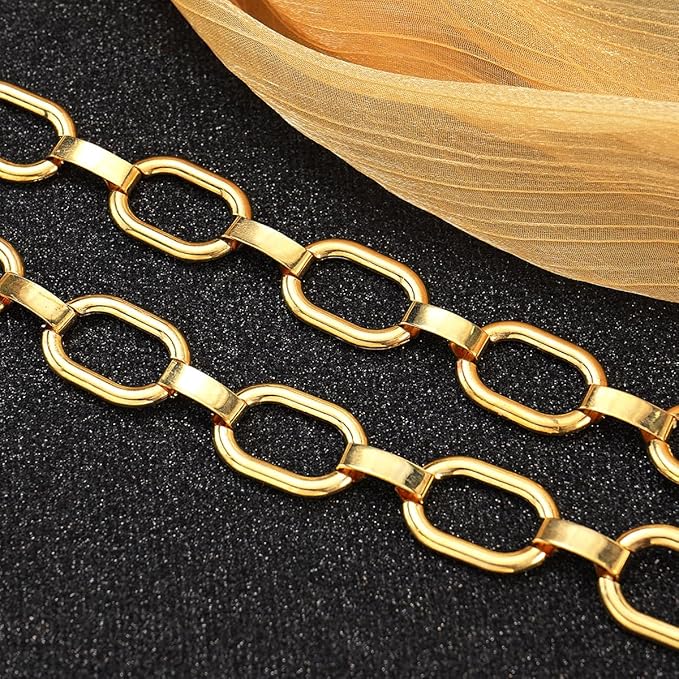 Women's Chain Belt Metal Waist Belt Chunky Belly Link Belt