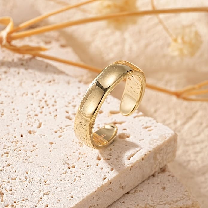 14K Gold Filled Toe Rings for Women Adjustable Toe Ring Band Rings Flower CZ Celtic Knot Comfort-Fit Open Toe Rings Beach Foot Jewelry for Summer