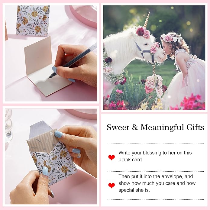 Hidepoo Unicorn Necklace Gifts for Girls Daughter - Colorful CZ Heart Pendant Initial Unicorn Necklaces for Girl Teens Little Girls Jewelry Birthday Gift