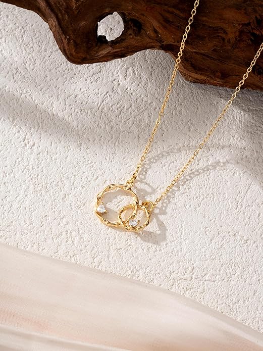 Baydurcan Dainty Gold Necklace for women - 14K Gold Plated Pendant Necklaces Gifts for Friends Sister Mother, Birthday, Christmas, Graduation, Inspirational Gifts